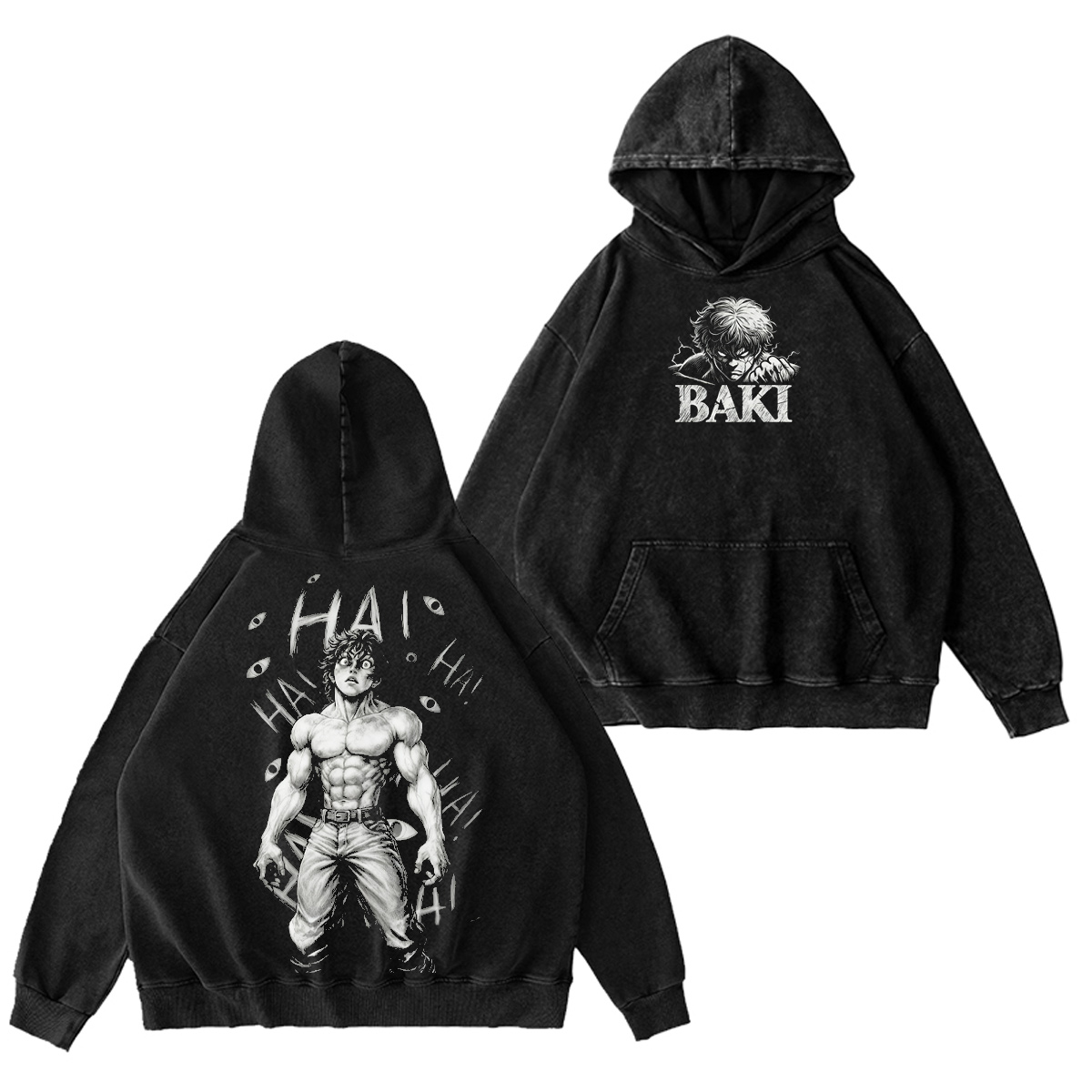 Baki Hanma Vintage Washed T-shirt/Crewneck/Hoodie