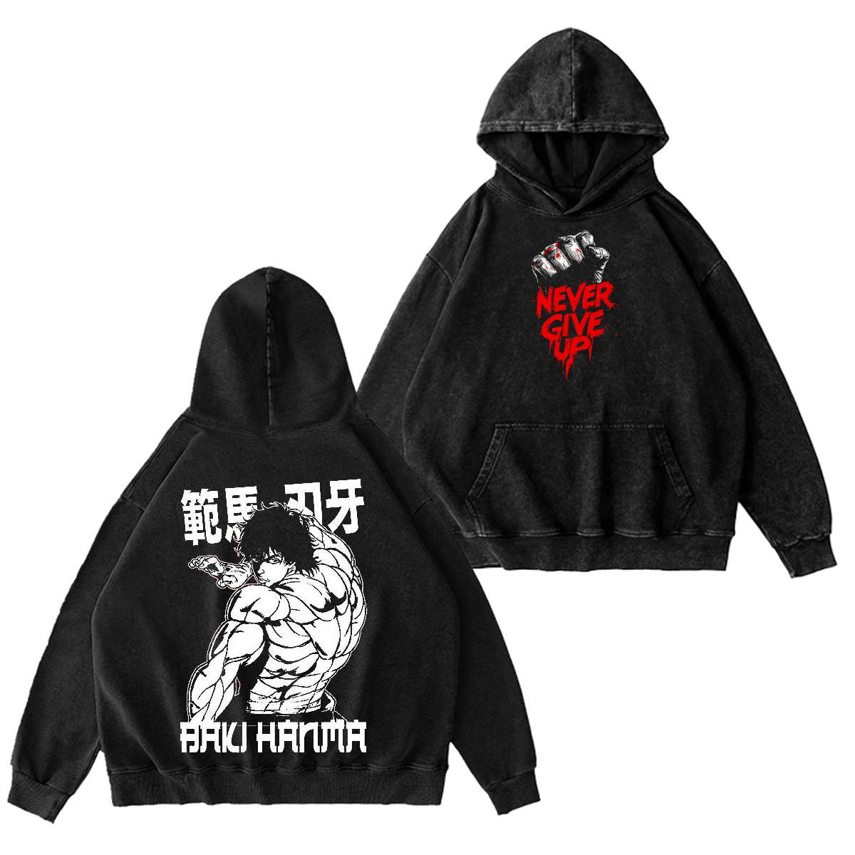 Baki Hanma Vintage Washed T-shirt/Crewneck/Hoodie