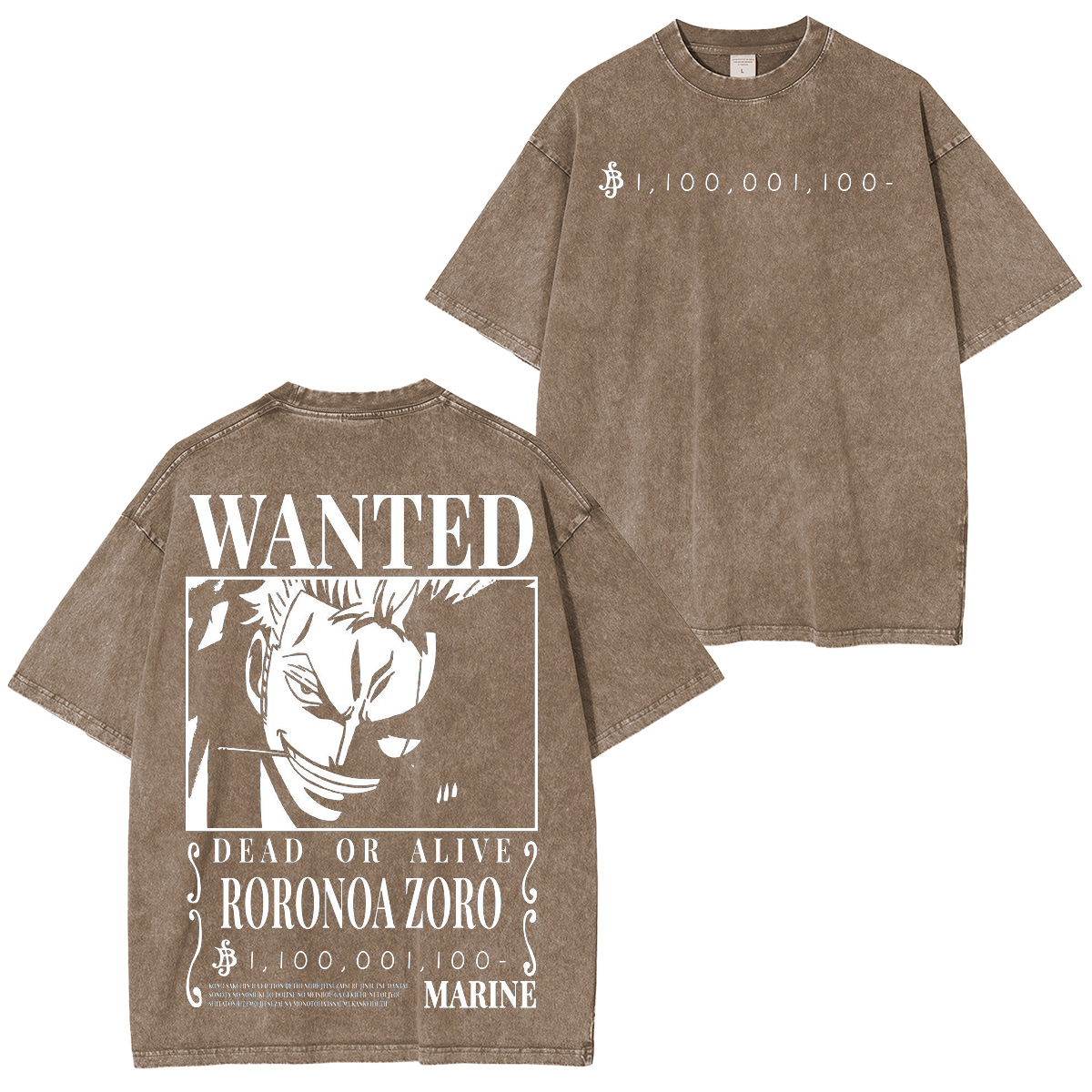 Roronoa Zoro One Piece Vintage Washed T-shirt/Crewneck/Hoodie