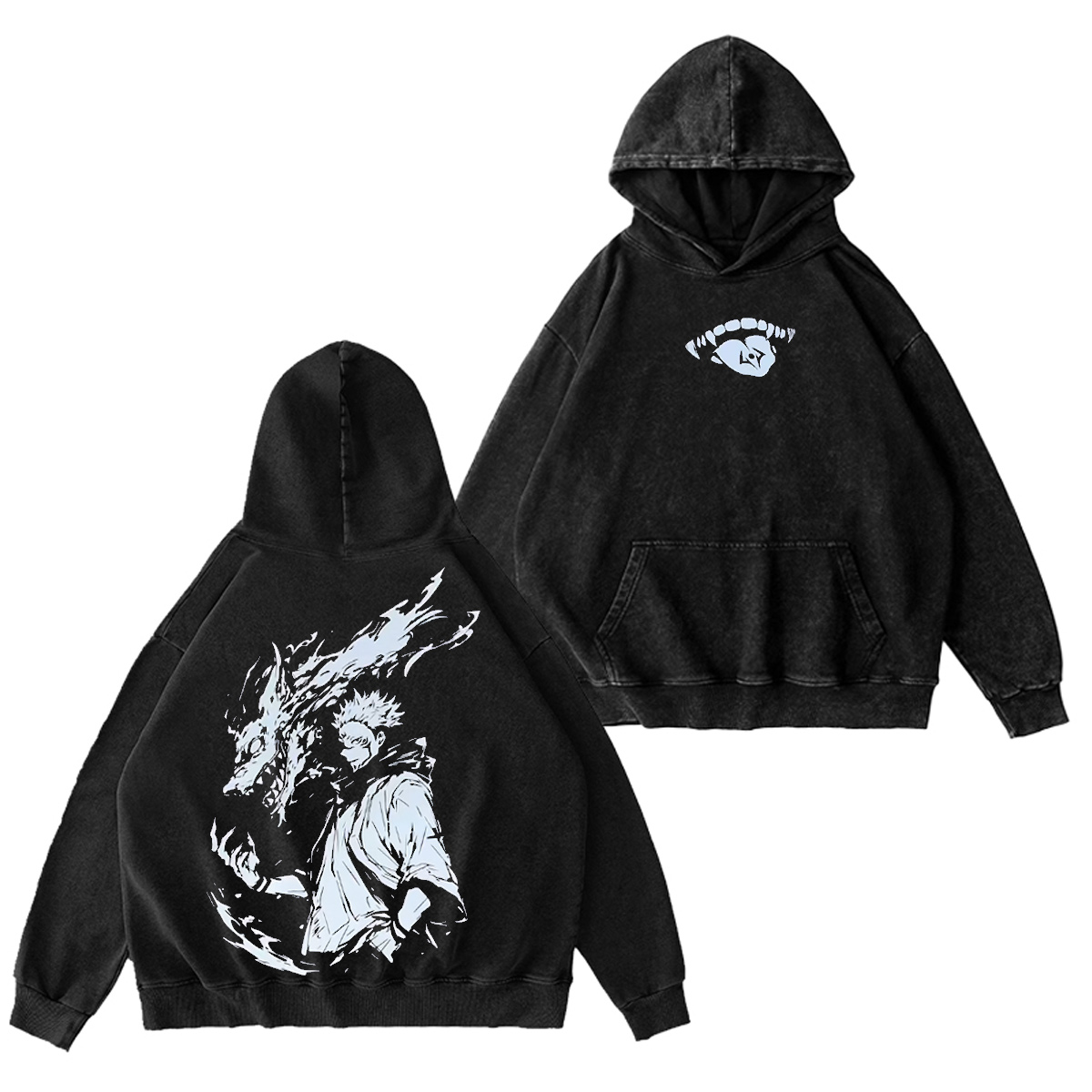 Sukuna Rage Mode x Jujutsu Kaisen Vintage Washed T-shirt/Crewneck/Hoodie