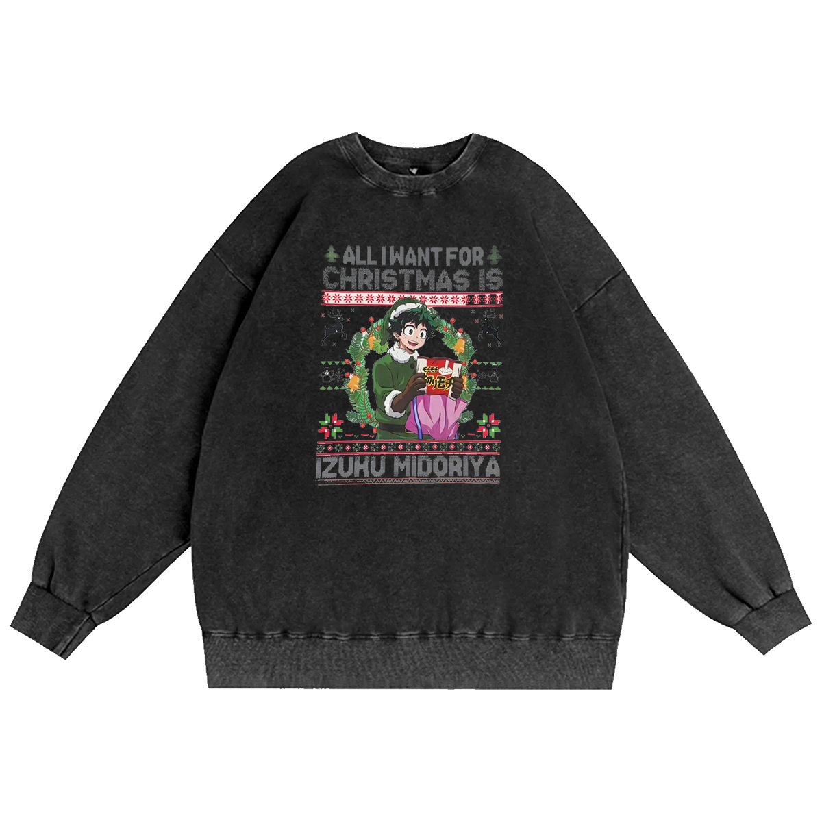 Christmas is Izuku Midoriya Vintage Washed  T-shirt/Crewneck/Hoodie
