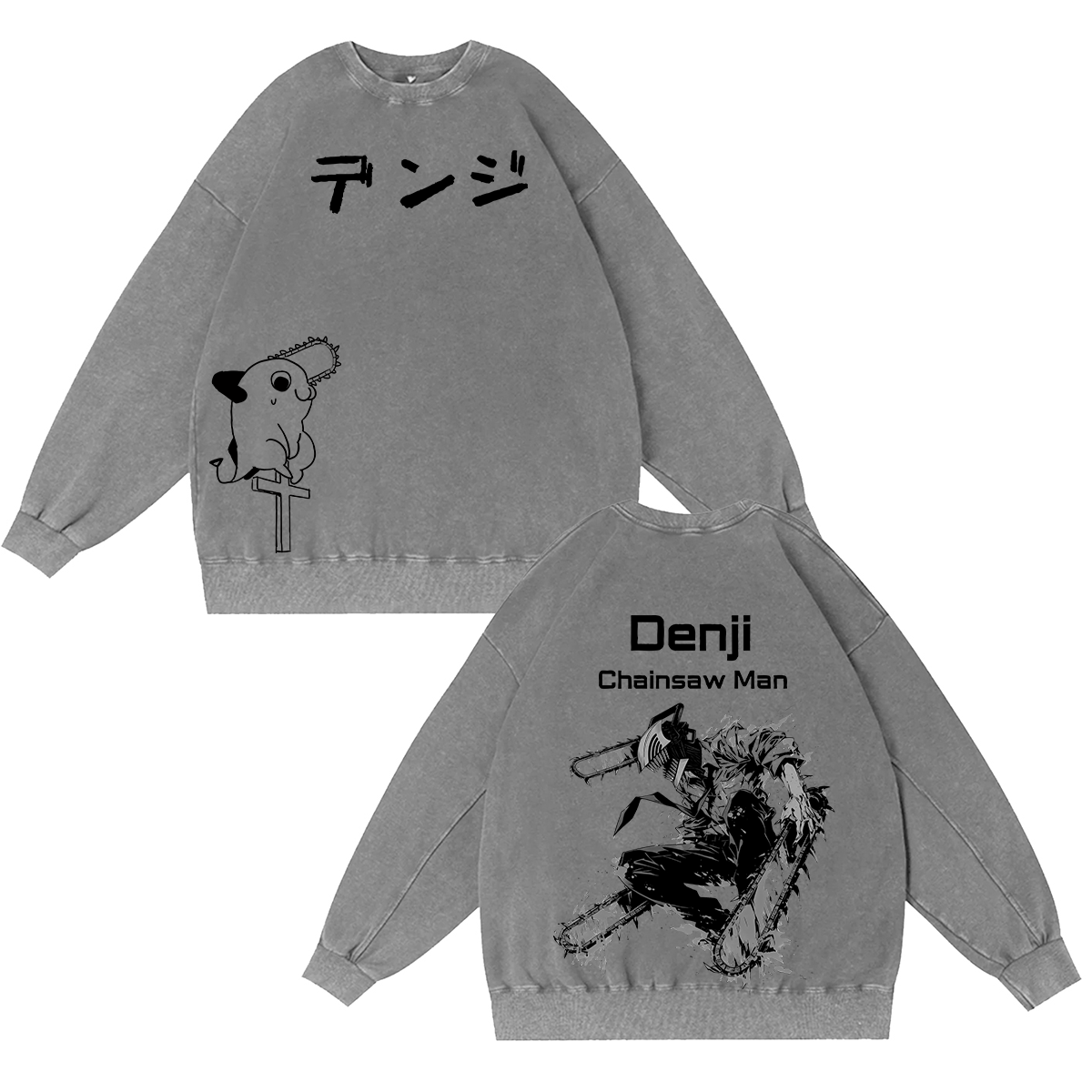 Denji Chainsaw Man Vintage Washed T-shirt/Crewneck/Hoodie