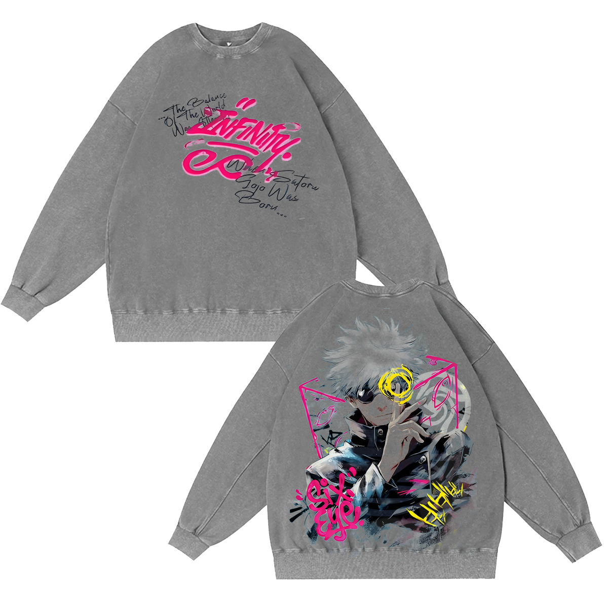 Jujutsu Kaisen Gojo Satoru Vintage Washed T-shirt/Crewneck/Hoodie