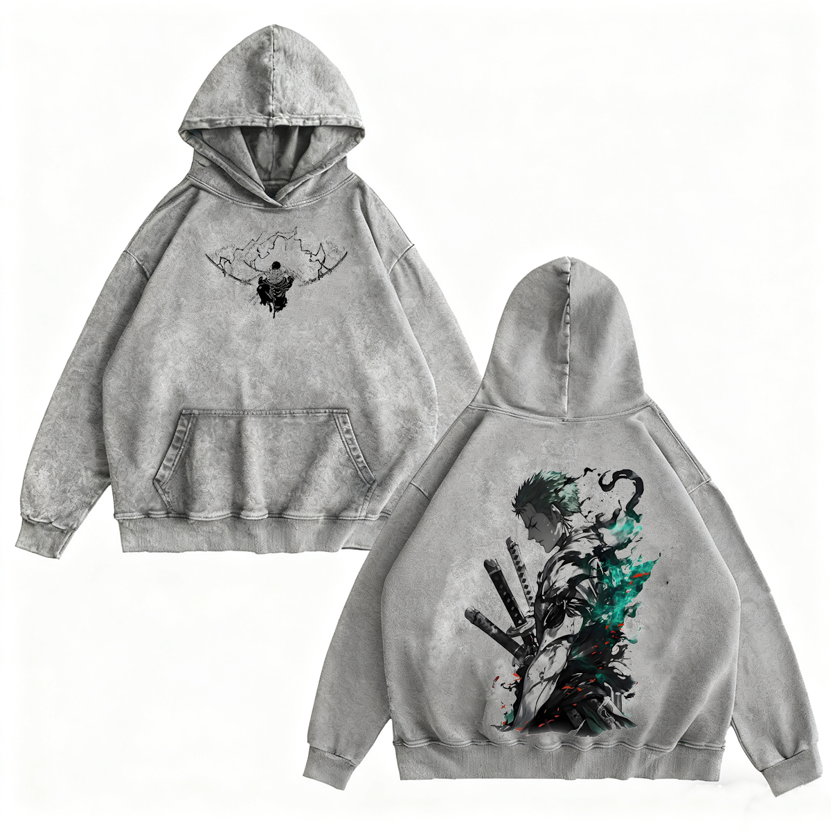 Roronoa Zoro One Piece Anime Vintage Washed T-shirt/Crewneck/Hoodie