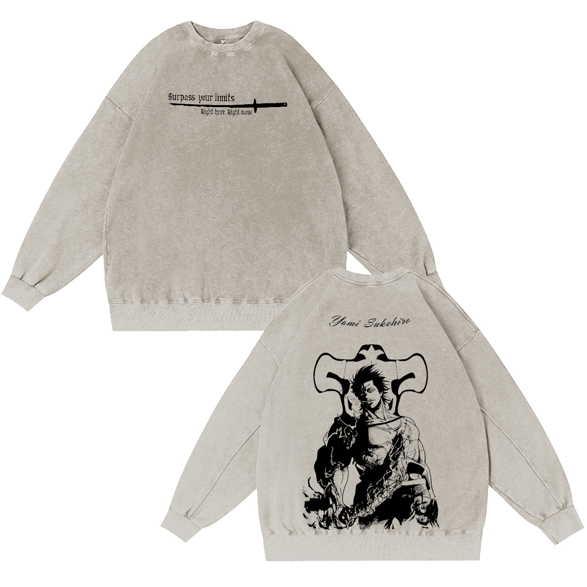 Yami Sukehiro Black Clover Vintage washed T-shirt/Crewneck/Hoodie