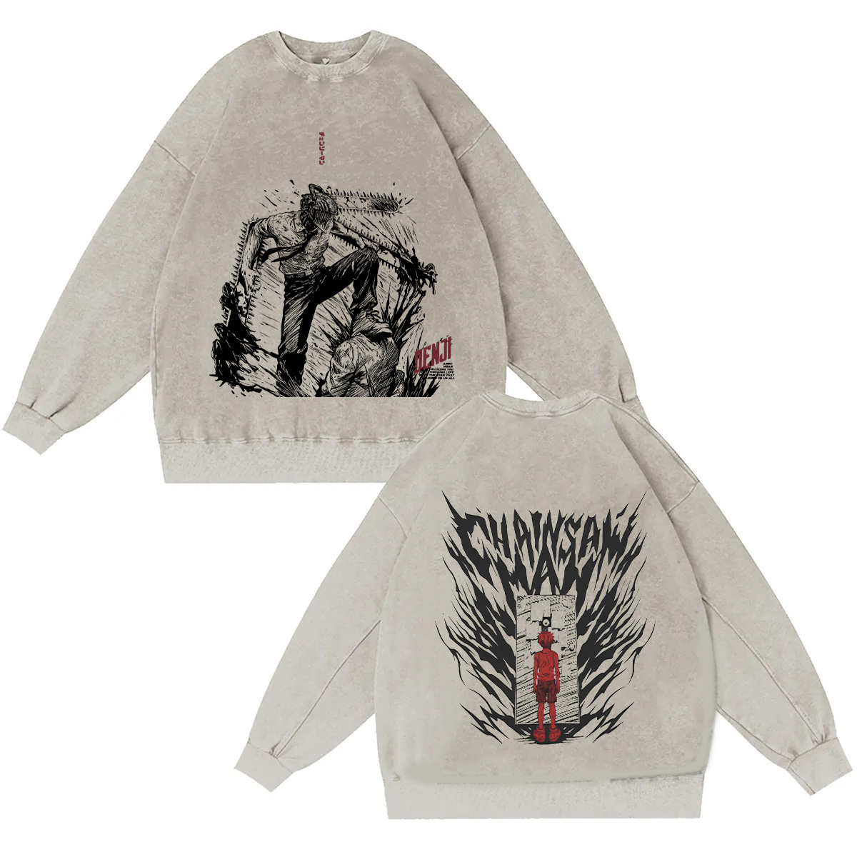 Chainsaw Man Washed T-shirt/Crewneck/Hoodie
