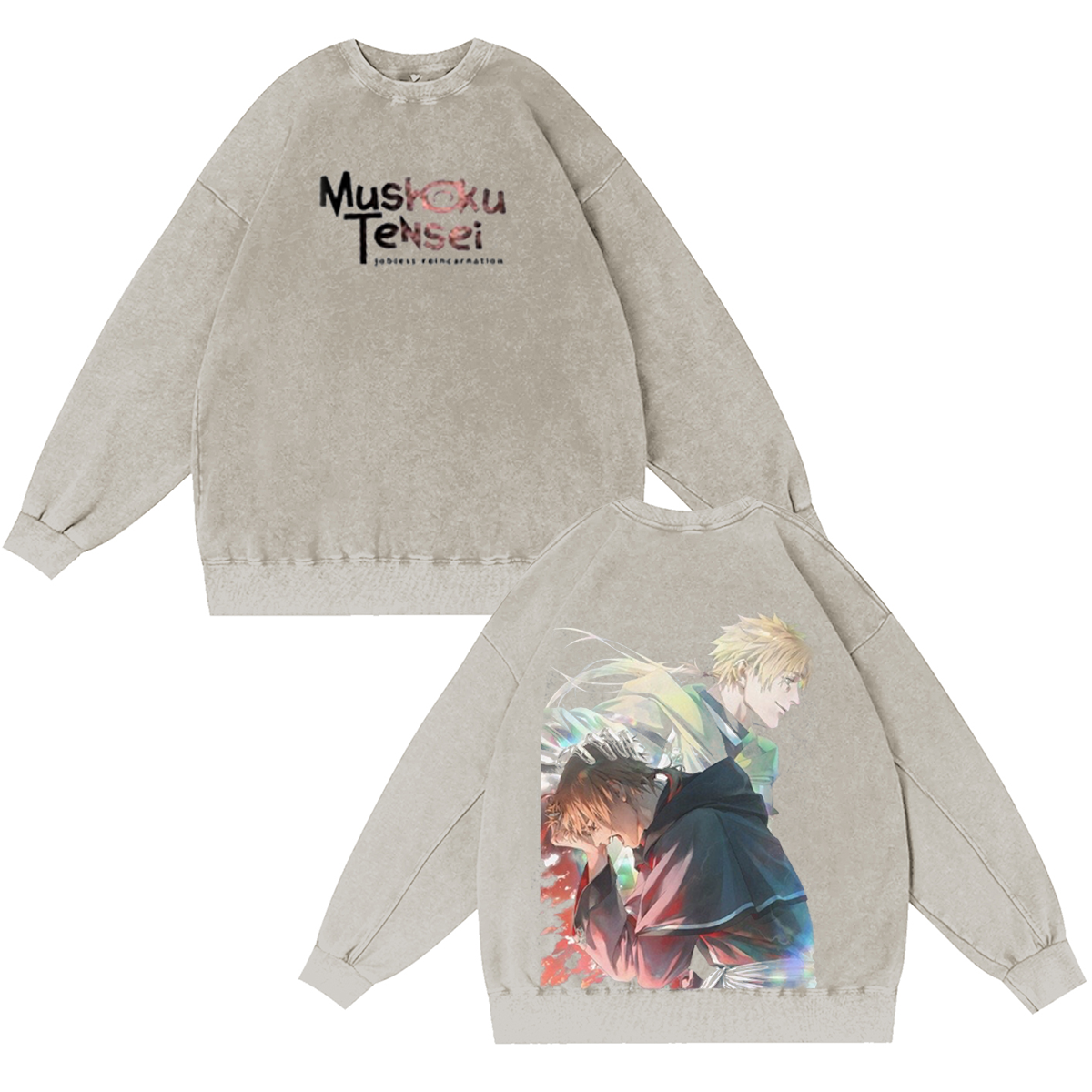 Mushoku Tensei: Jobless Reincarnation Anime Vintage Washed T-shirt/Crewneck/Hoodie