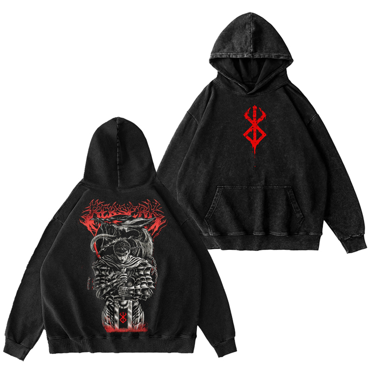 Guts Berserk Washed T-shirt/Crewneck/Hoodie