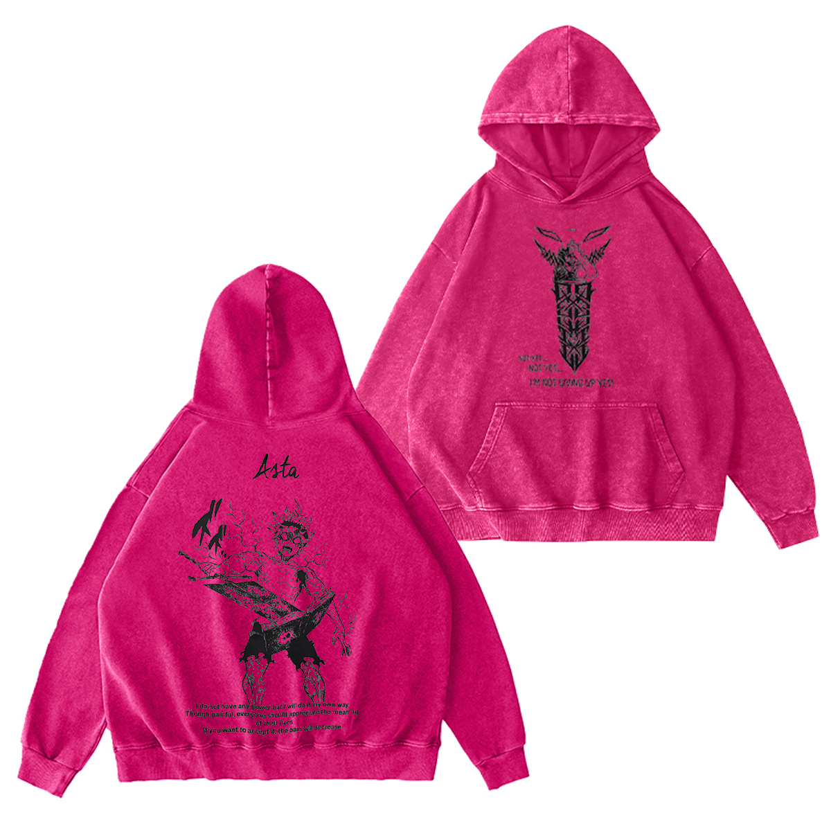 Asta Black Clover Washed T-shirt/Crewneck/Hoodie
