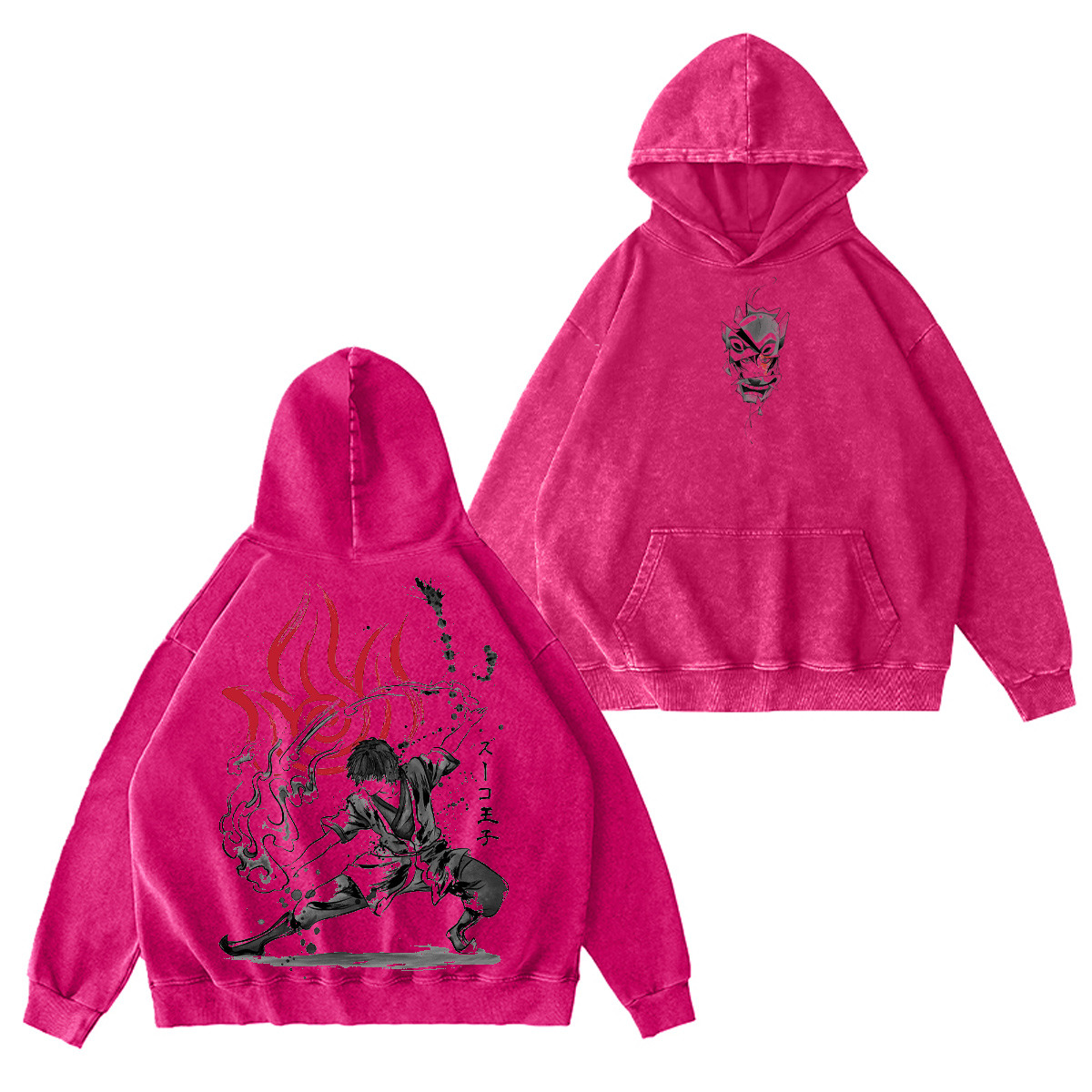 The Power of Fire Nation sumi-e Washed T-shirt/Crewneck/Hoodie