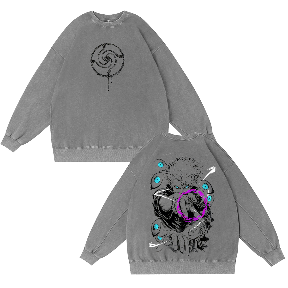 Gojo Anime Graphic Washed T-shirt/Crewneck/Hoodie