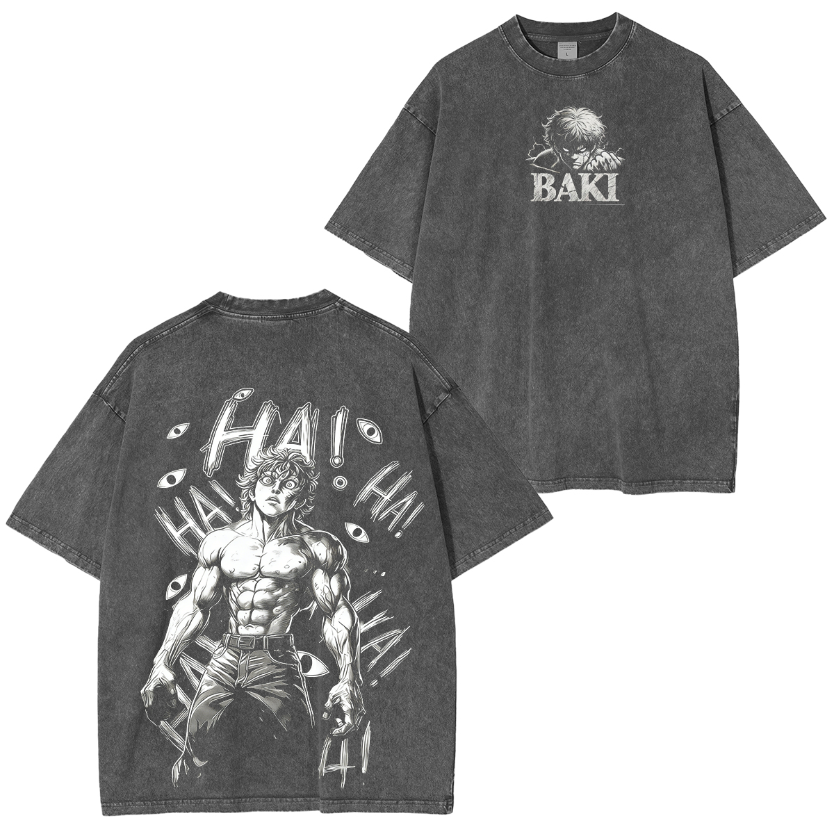 Baki the Grappler Anime Washed T-shirt/Crewneck/Hoodie