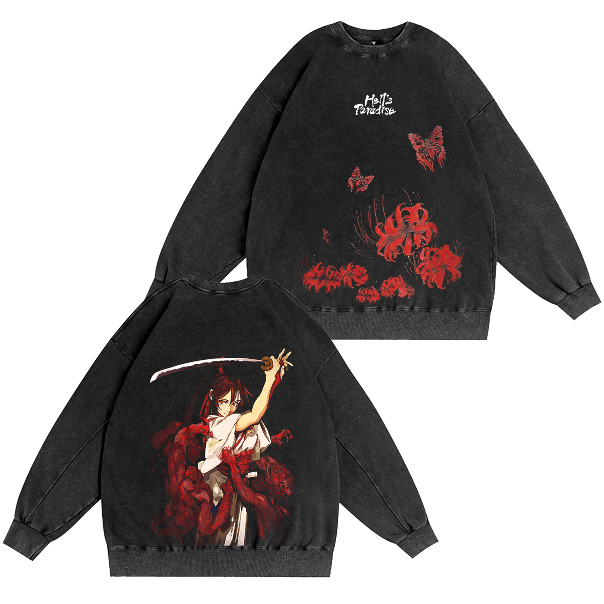 Hell's Paradise: Jigokuraku Washed T-shirt/Crewneck