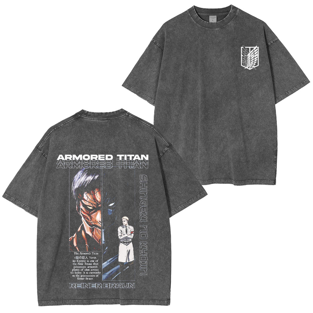 Attack on Titan Anime Washed T-shirt/Crewneck/Hoodie