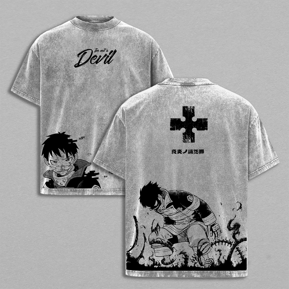 Fire Force Washed T-shirt/Crewneck/Hoodie