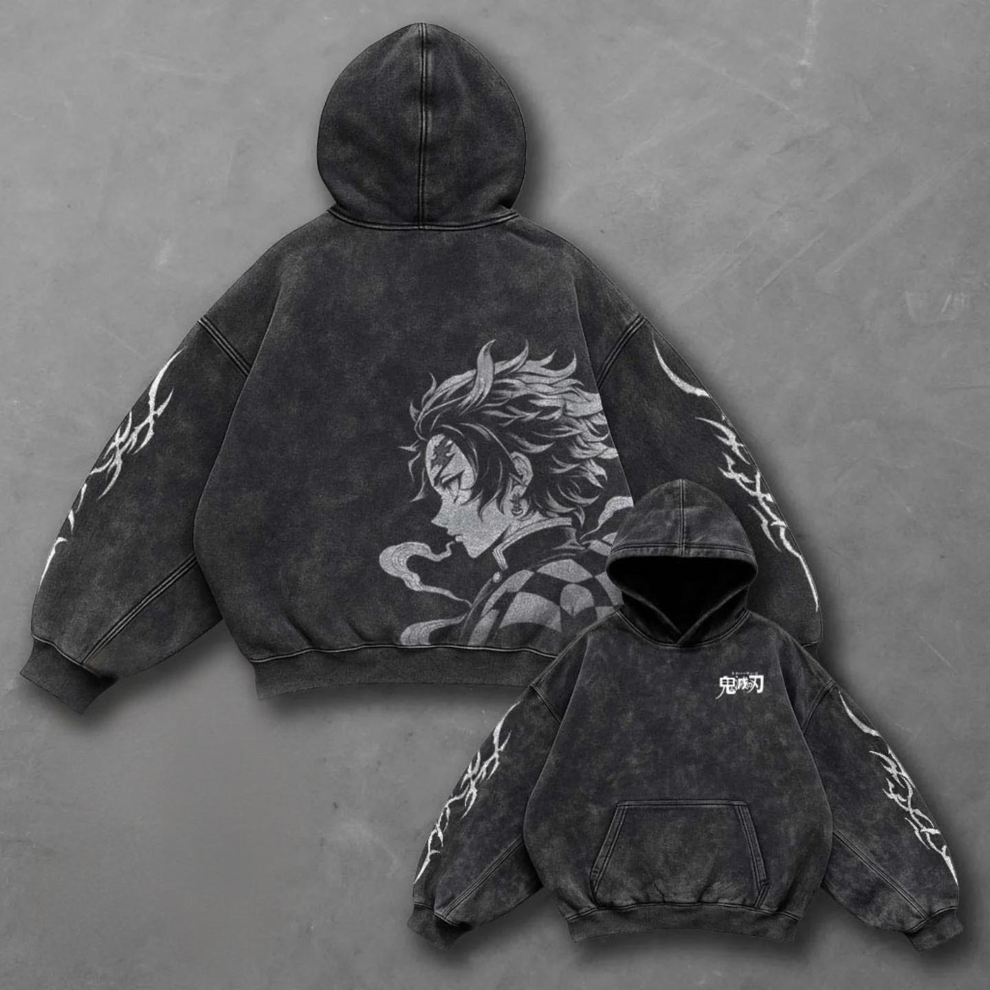 [Copy]Demon Slayer: Kimetsu no Yaiba Retro Anime Hoodie