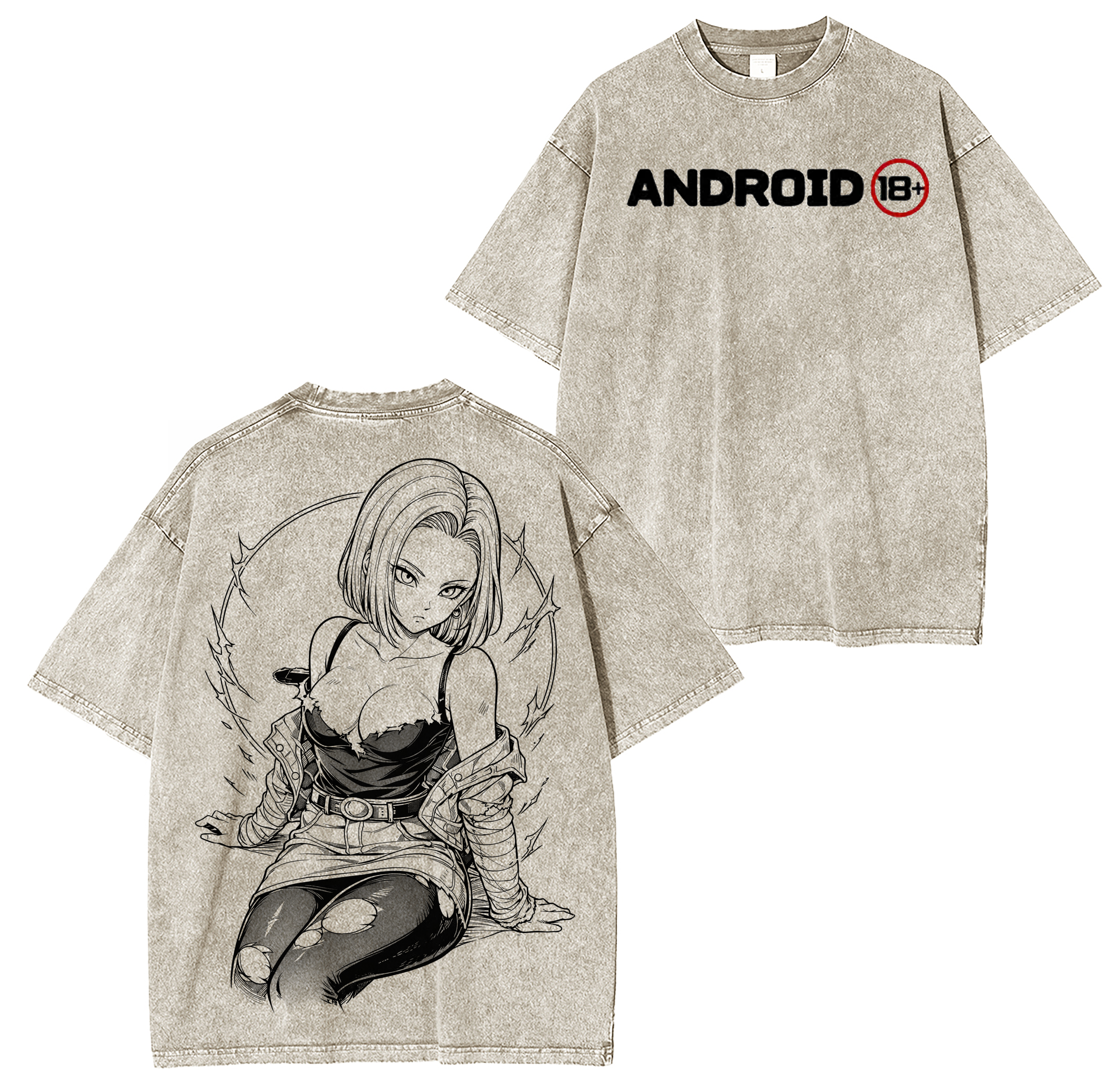 Android 18,Dragon Ball Z Washed T-shirt/Crewneck/Hoodie