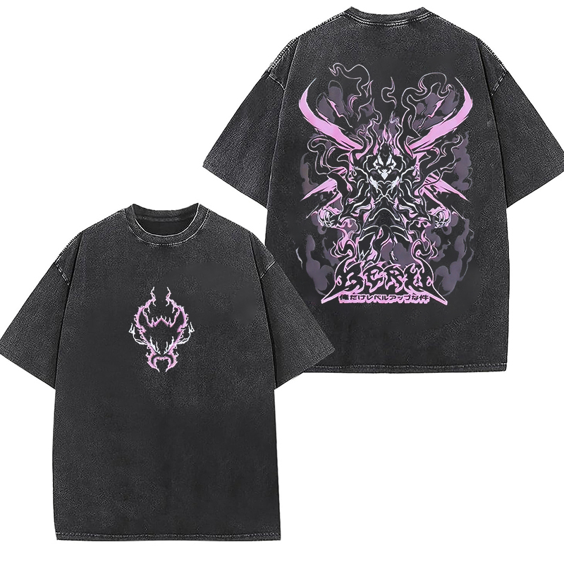 Solo Leveling Printed Unisex Washed T-Shirt