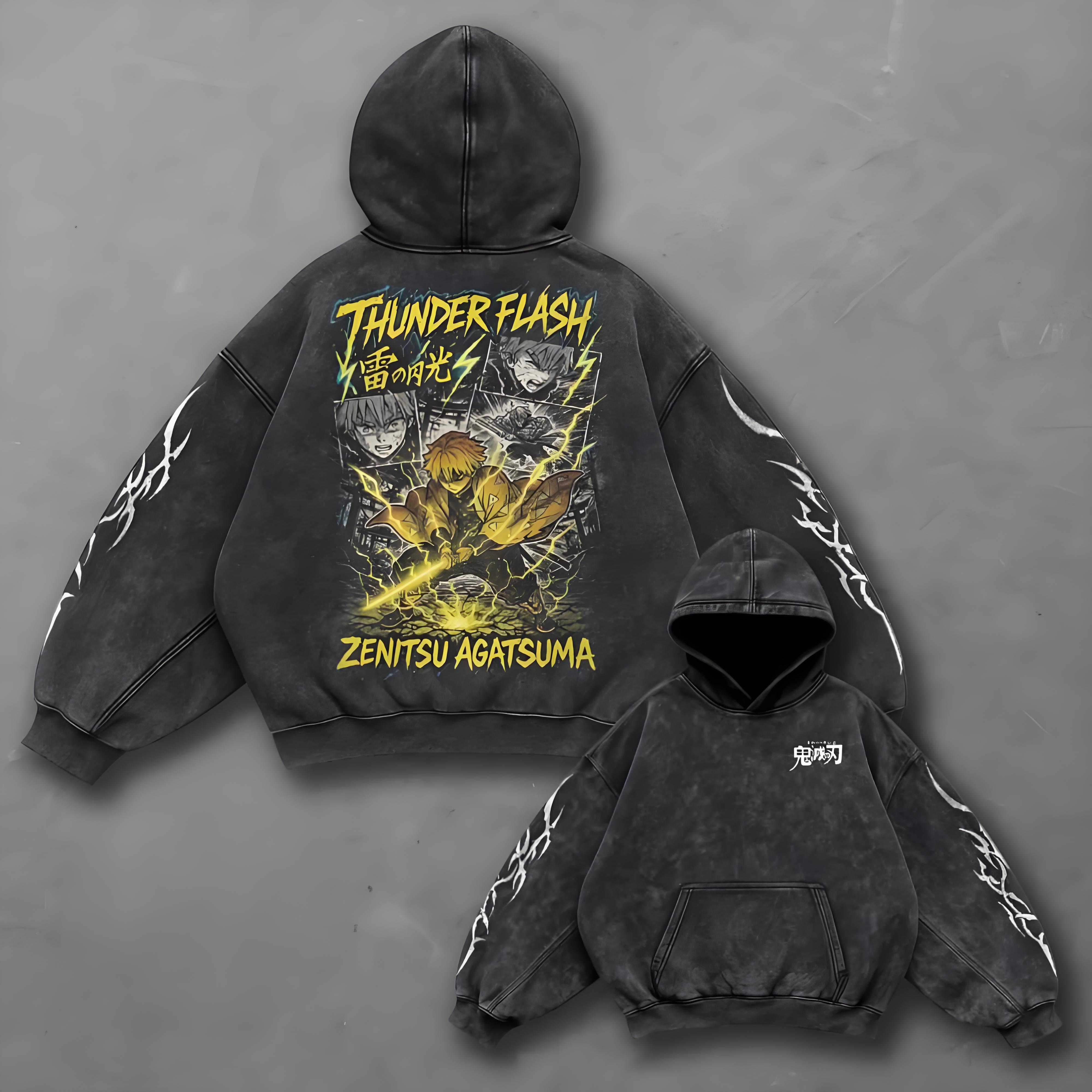 Demon Slayer: Zenitsu Agatsuma Thunder Breathing Anime Hoodie