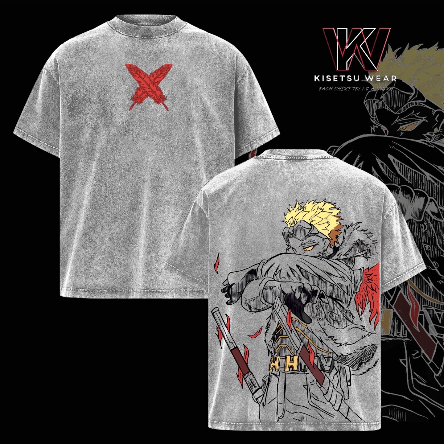 Hawks My Hero Academia Vintage Washed T-shirt/Crewneck/Hoodie