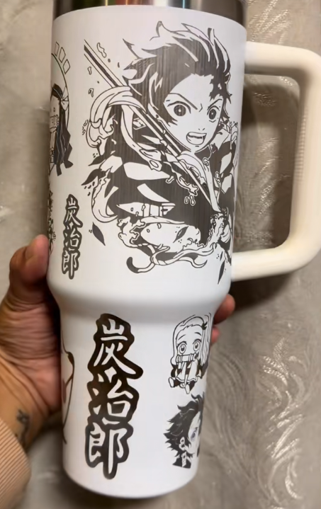 Demon Slayer Themed engraved Stanley Tumbler Cup
