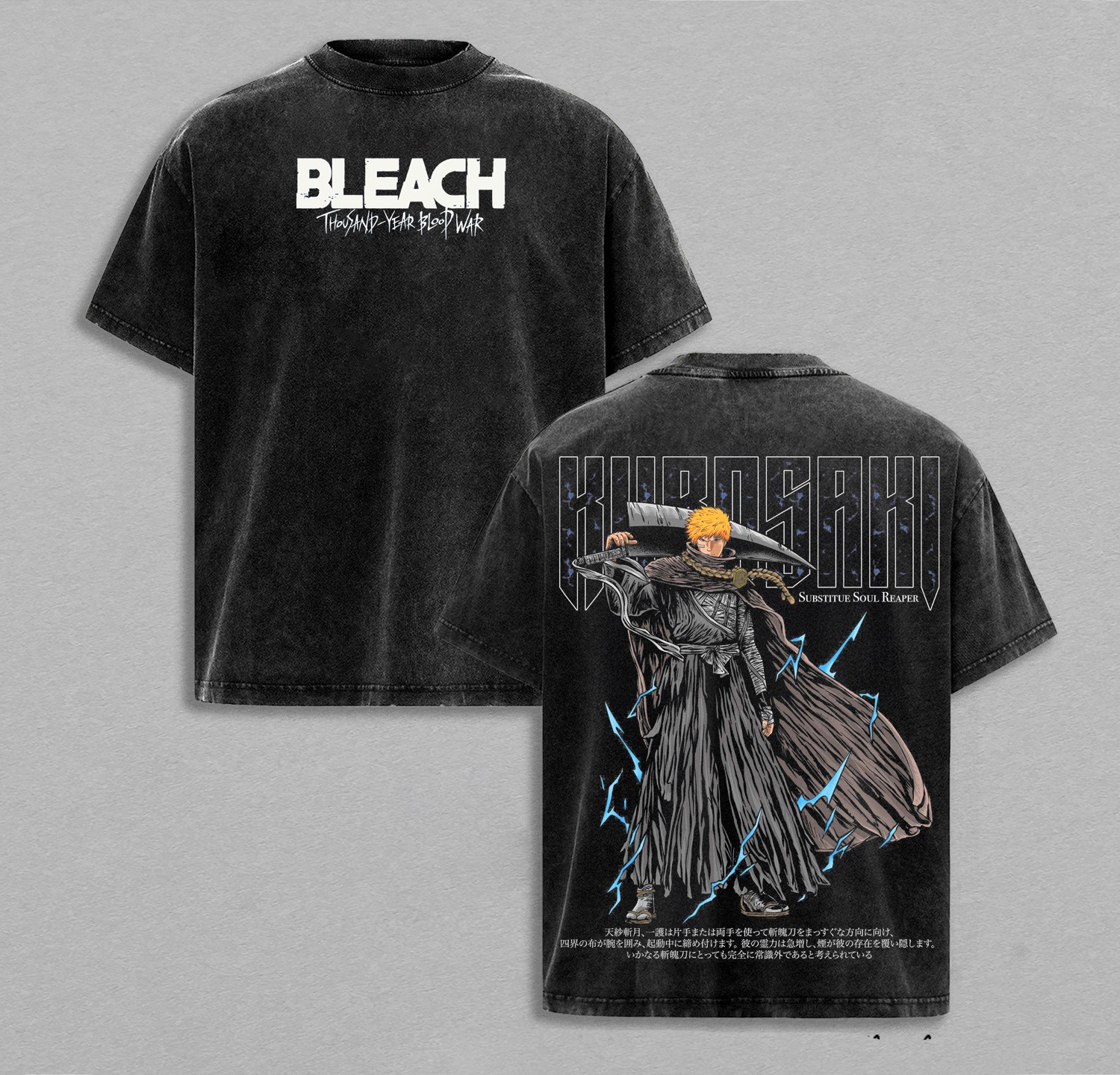 BLEACH :Ichigo Kurosaki Washed T-shirt/Crewneck/Hoodie