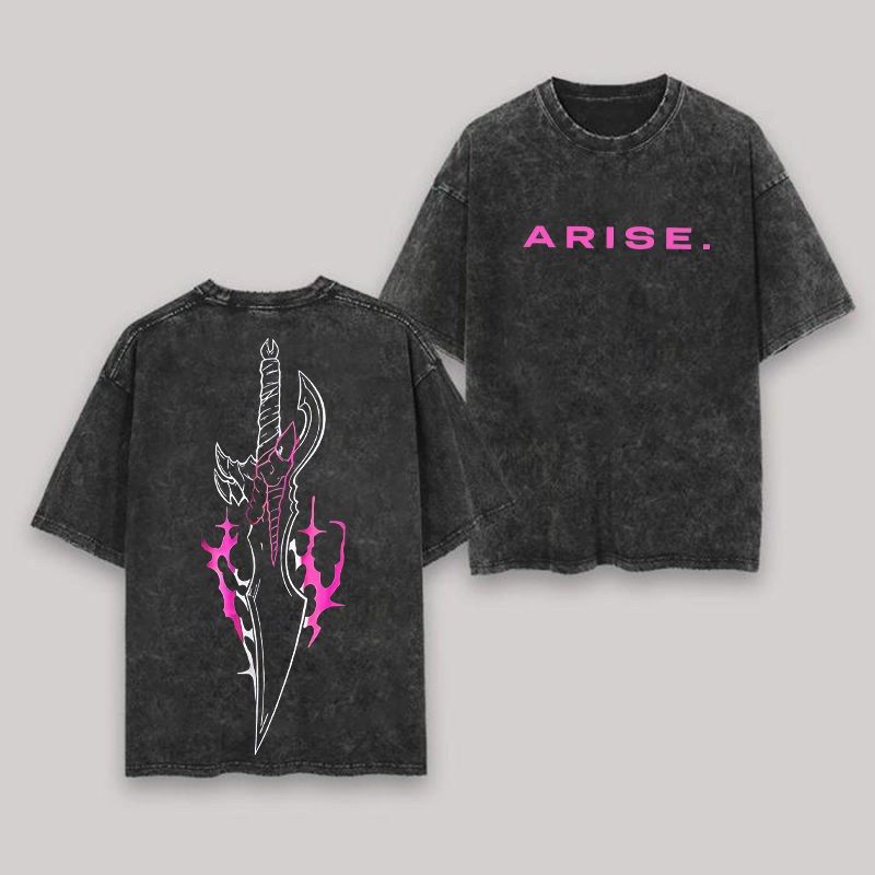 Solo Leveling Printed Unisex Washed T-Shirt