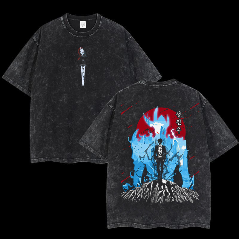 Solo Leveling Printed Unisex Washed T-Shirt