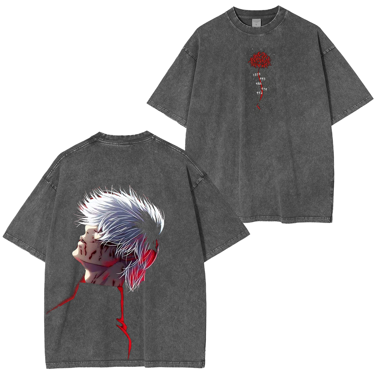 Tokyo Ghoul Anime Oversized  Washed T-Shirt