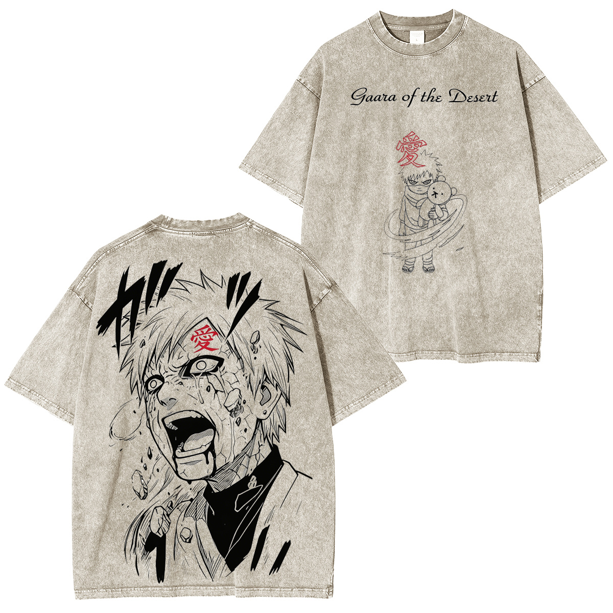 NARUTO :Gaara Vintage washed T-shirt/Crewneck/Hoodie