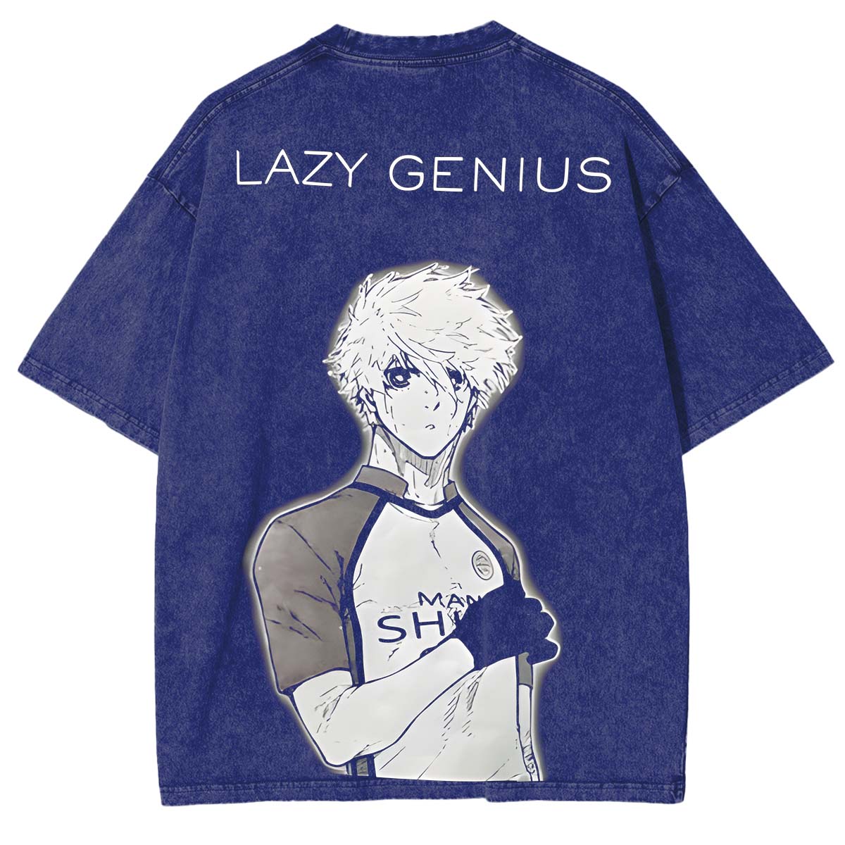Blue Lock Striker Anime Double Printed Washed TeeStriker Anime Double Printed Washed Tee