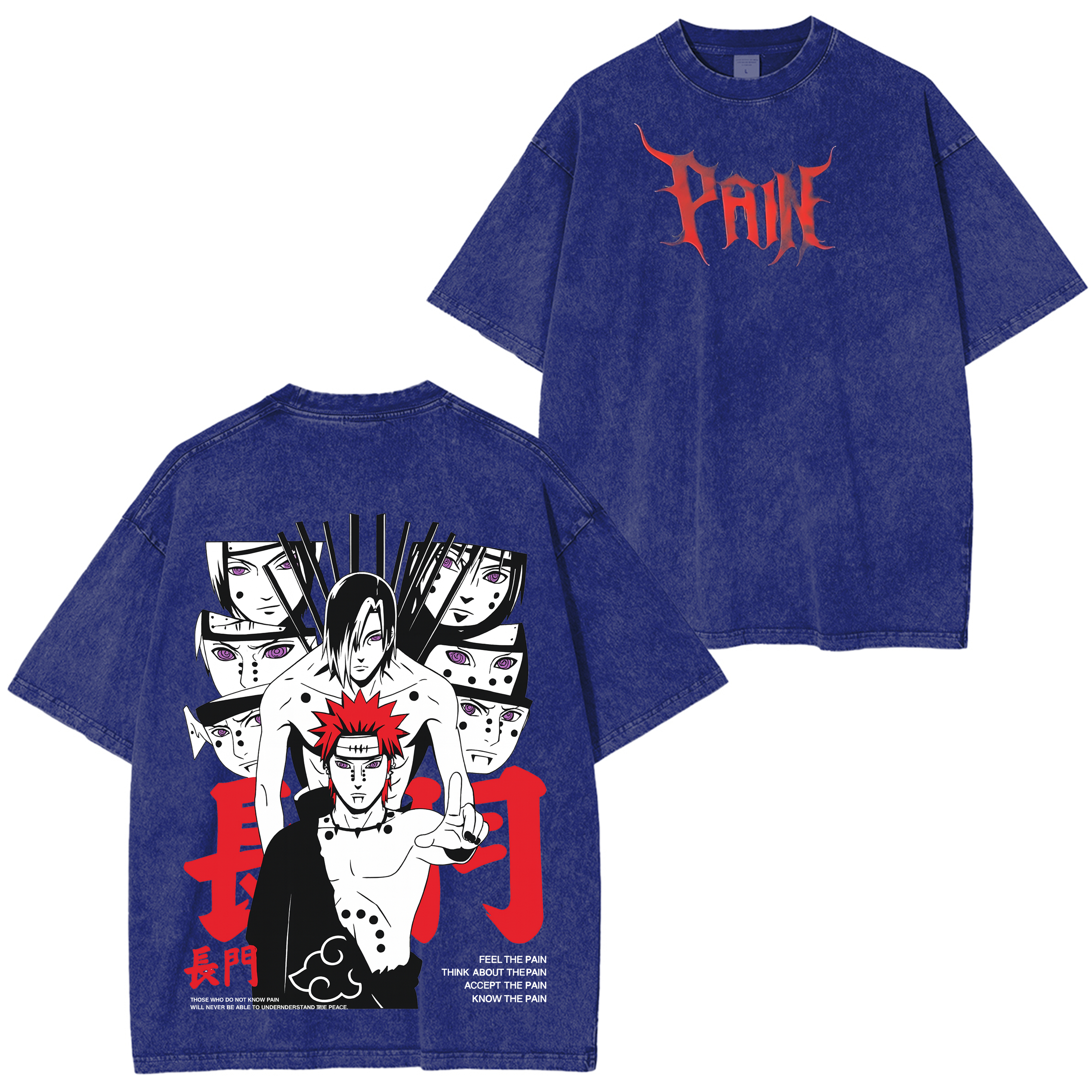 Pain Nagato – Naruto Washed Oversized T-Shirt