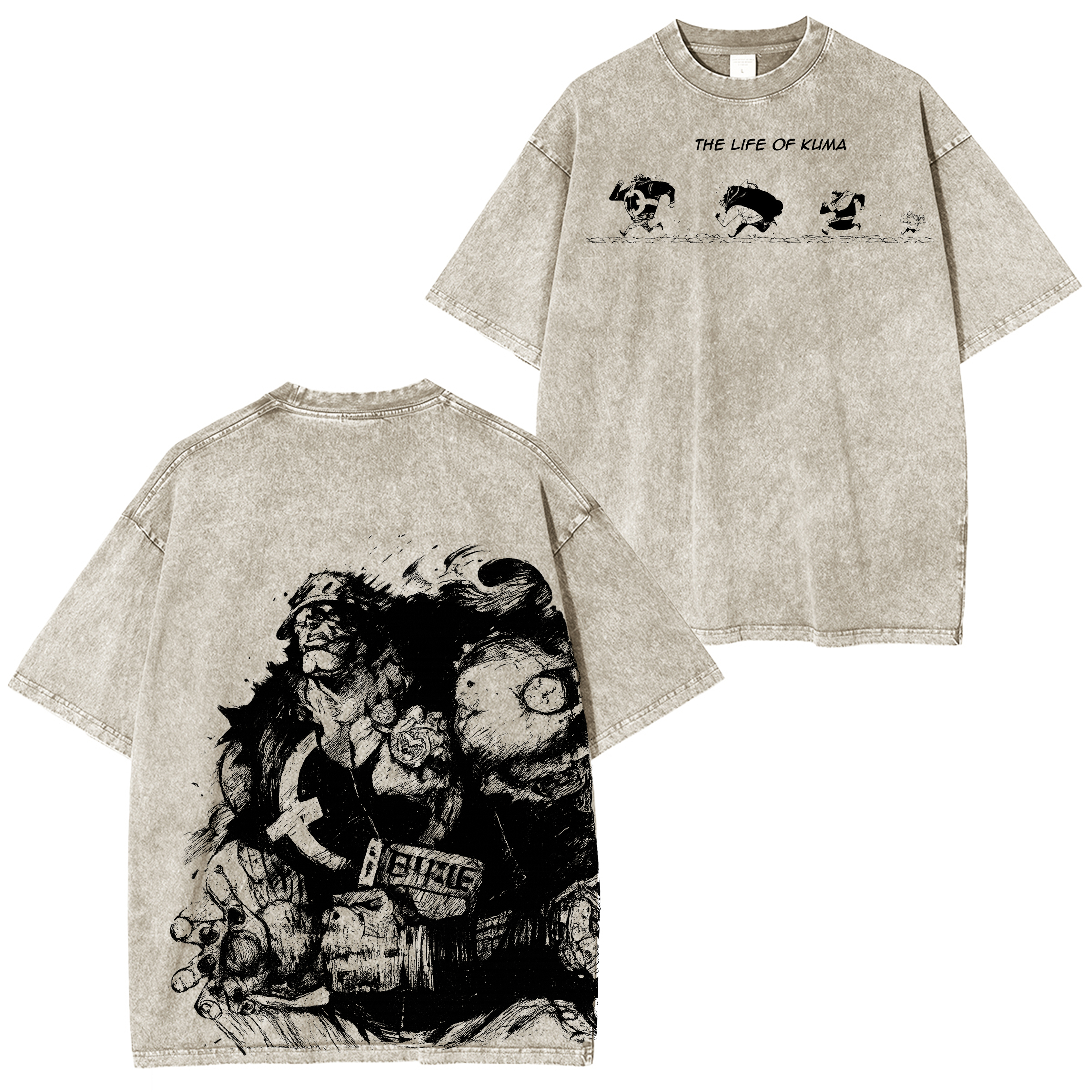 One Piece Monkey D. Garp Washed T-shirt
