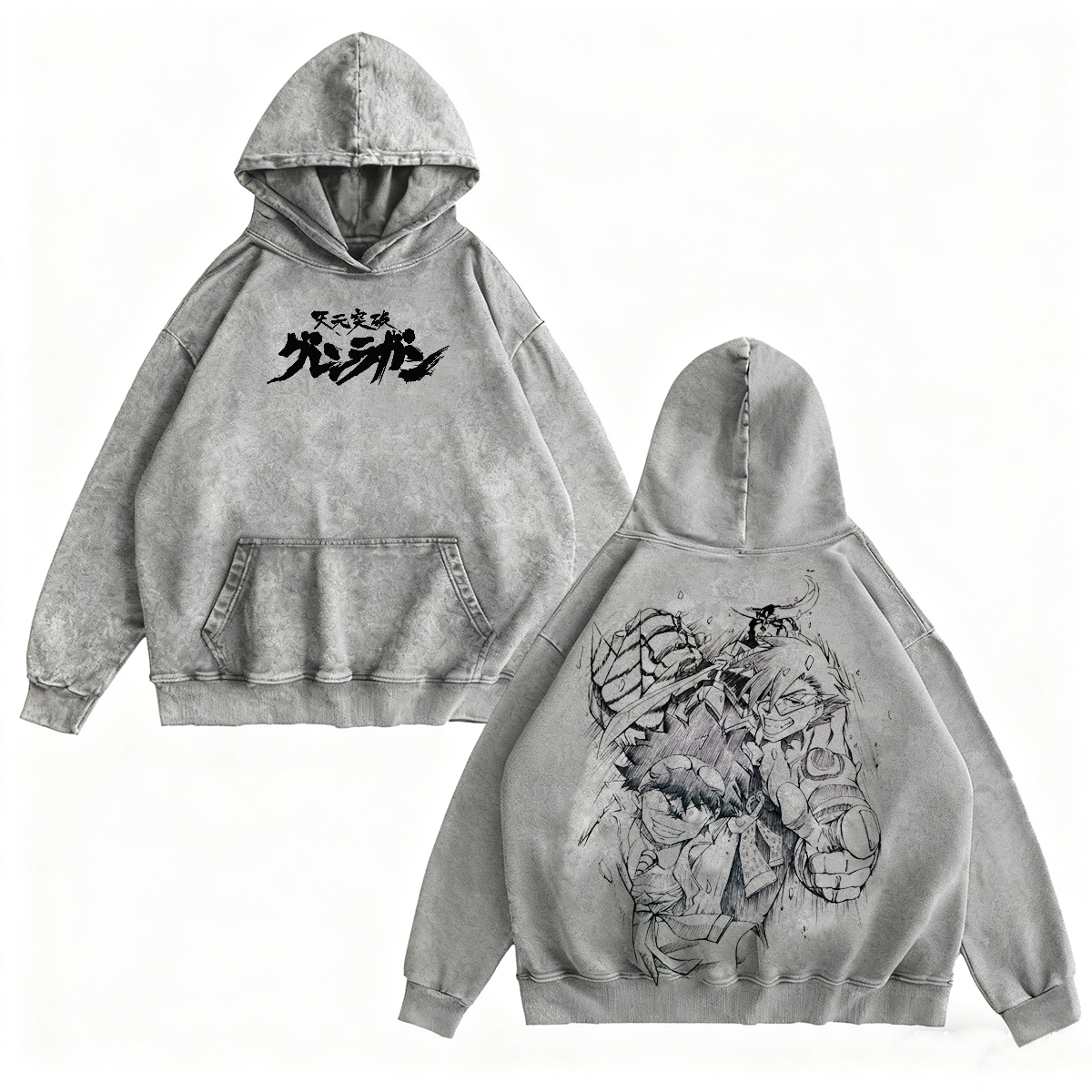 Tengen Toppa Gurren Lagann Washed T-shirt/Crewneck/Hoodie