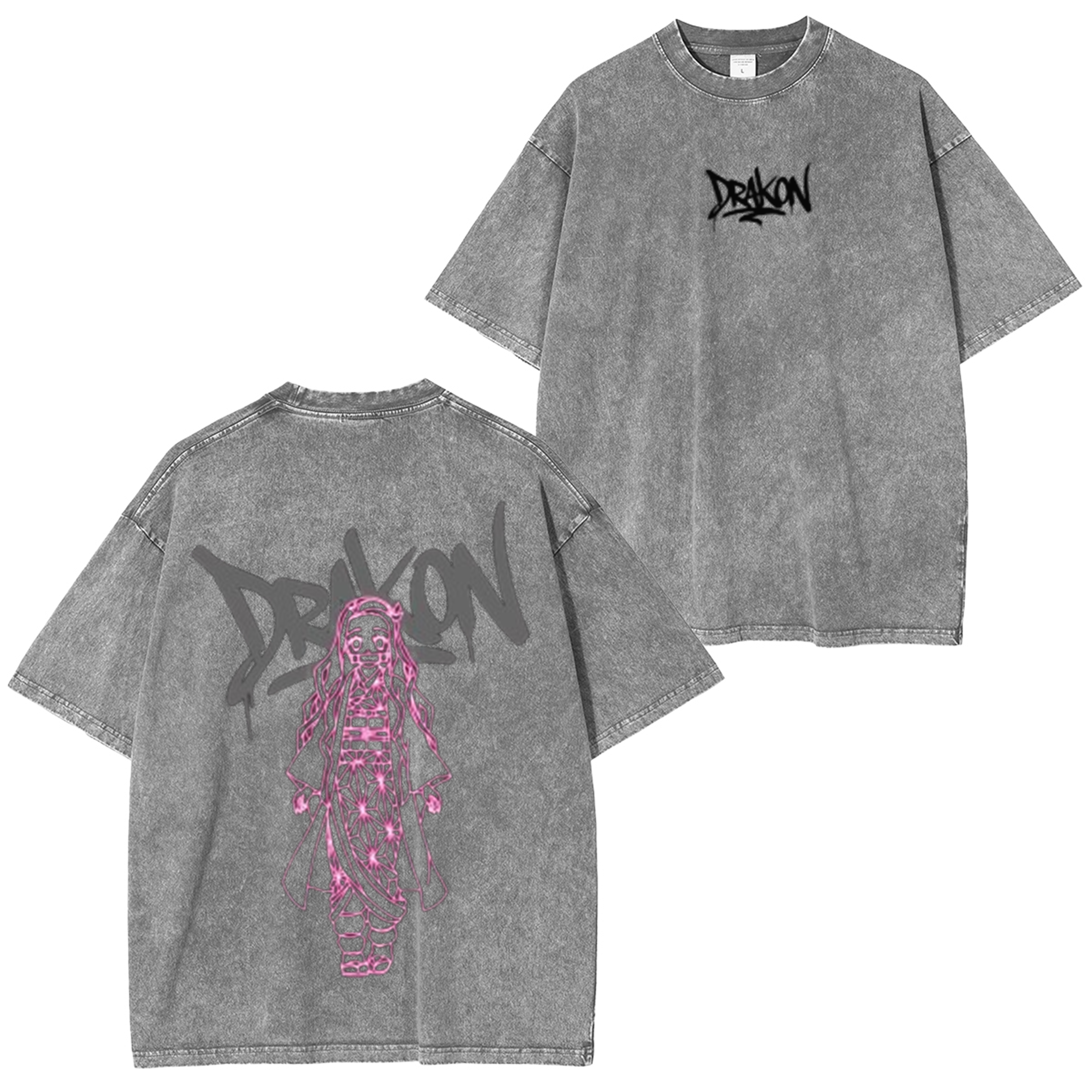 Demon Slayer Nezuko Kamado Anime Unisex Washed T-Shirt