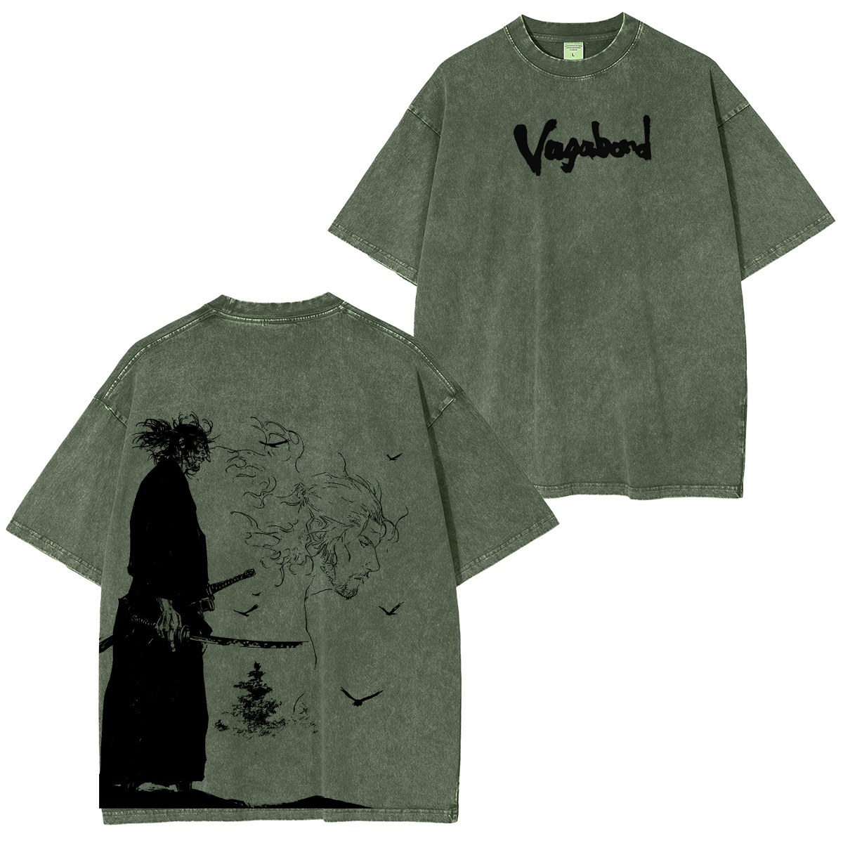 Miyamoto Musashi Vagabond Vintage Baumwollen T-Shirt