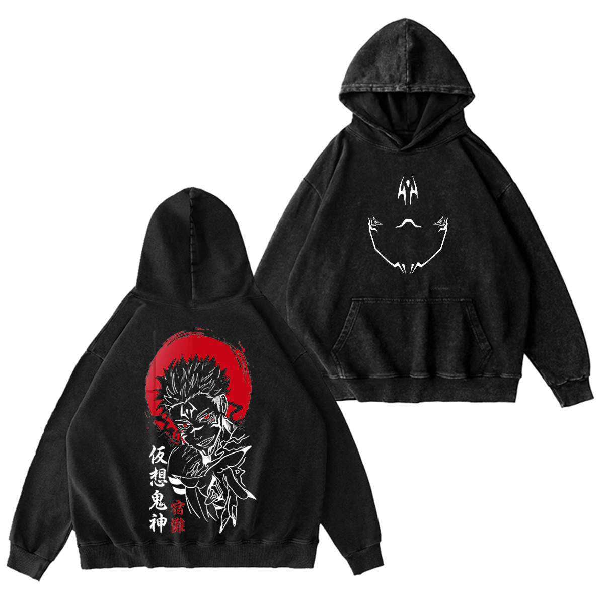 Jujutsu Kaisen Vintage Washed Hooded Sweatshirt