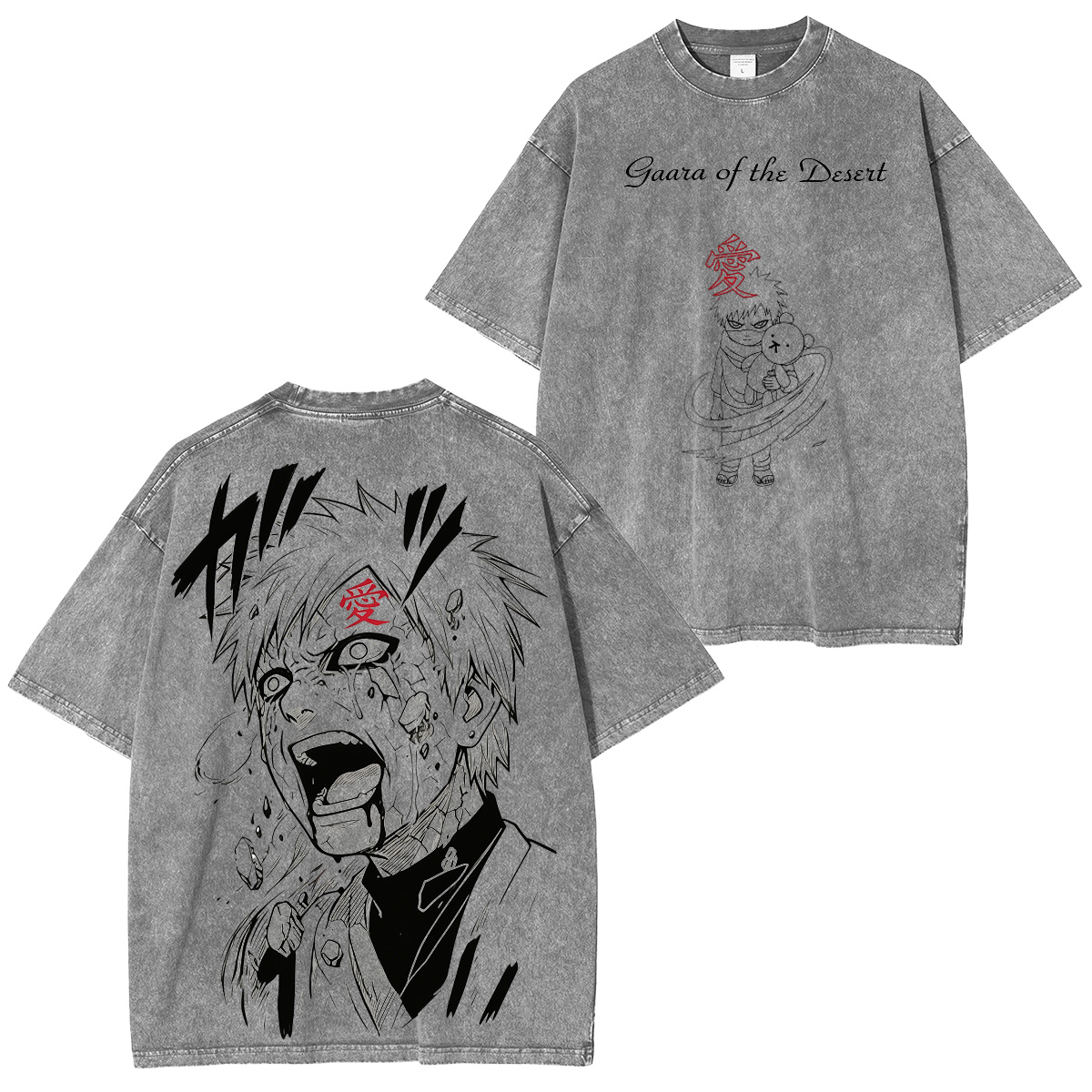NARUTO :Gaara Vintage washed T-shirt/Crewneck/Hoodie