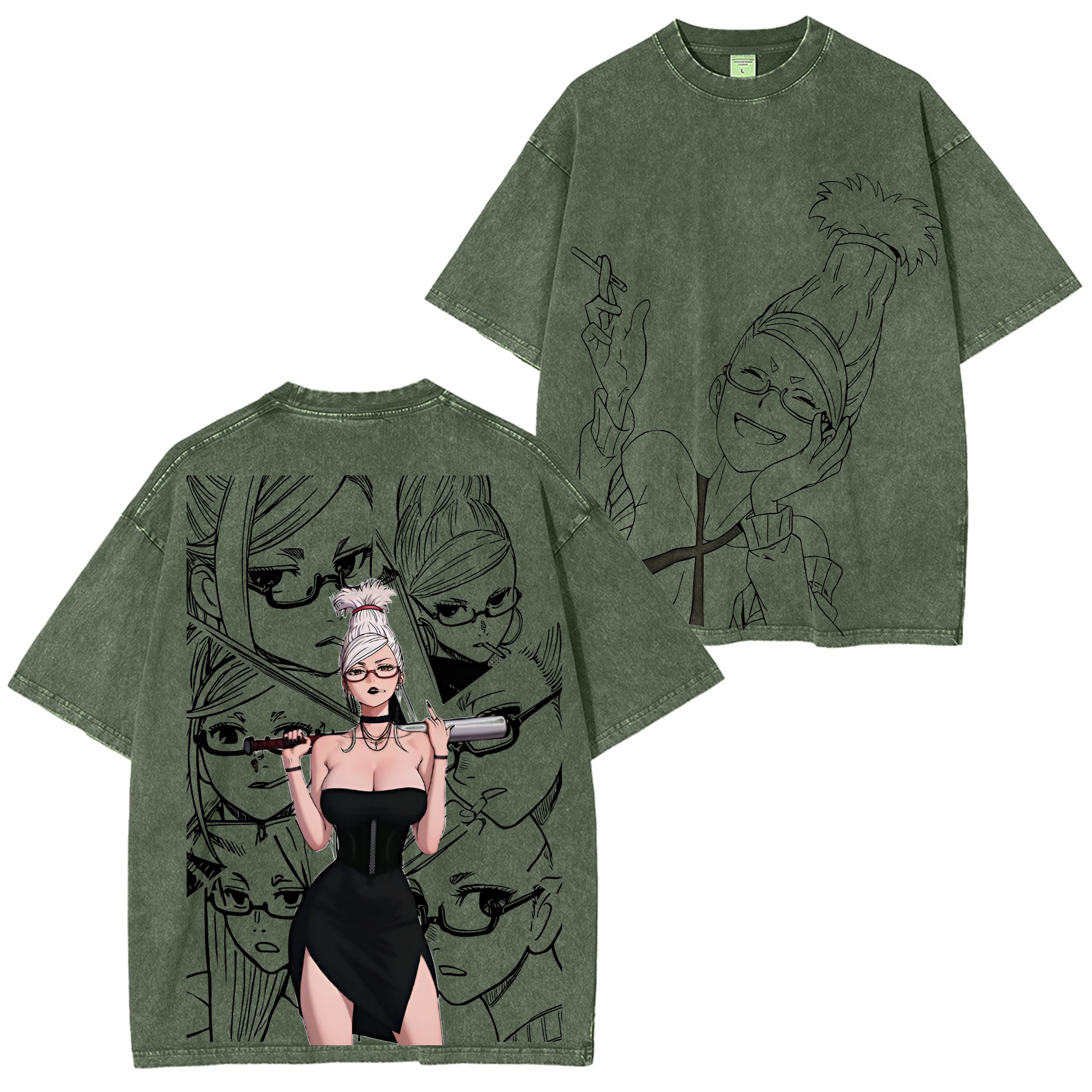 Seiko Ayase-Dandadan Vintage Unisex Washed T-Shirt