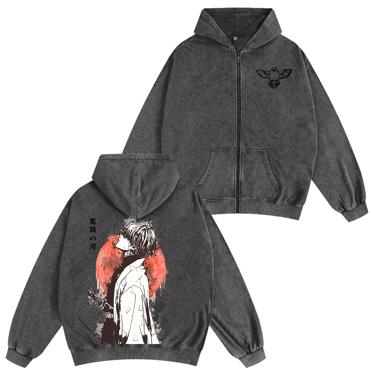 Zenitsu ,Demon Slayer Anime Unisex Washed