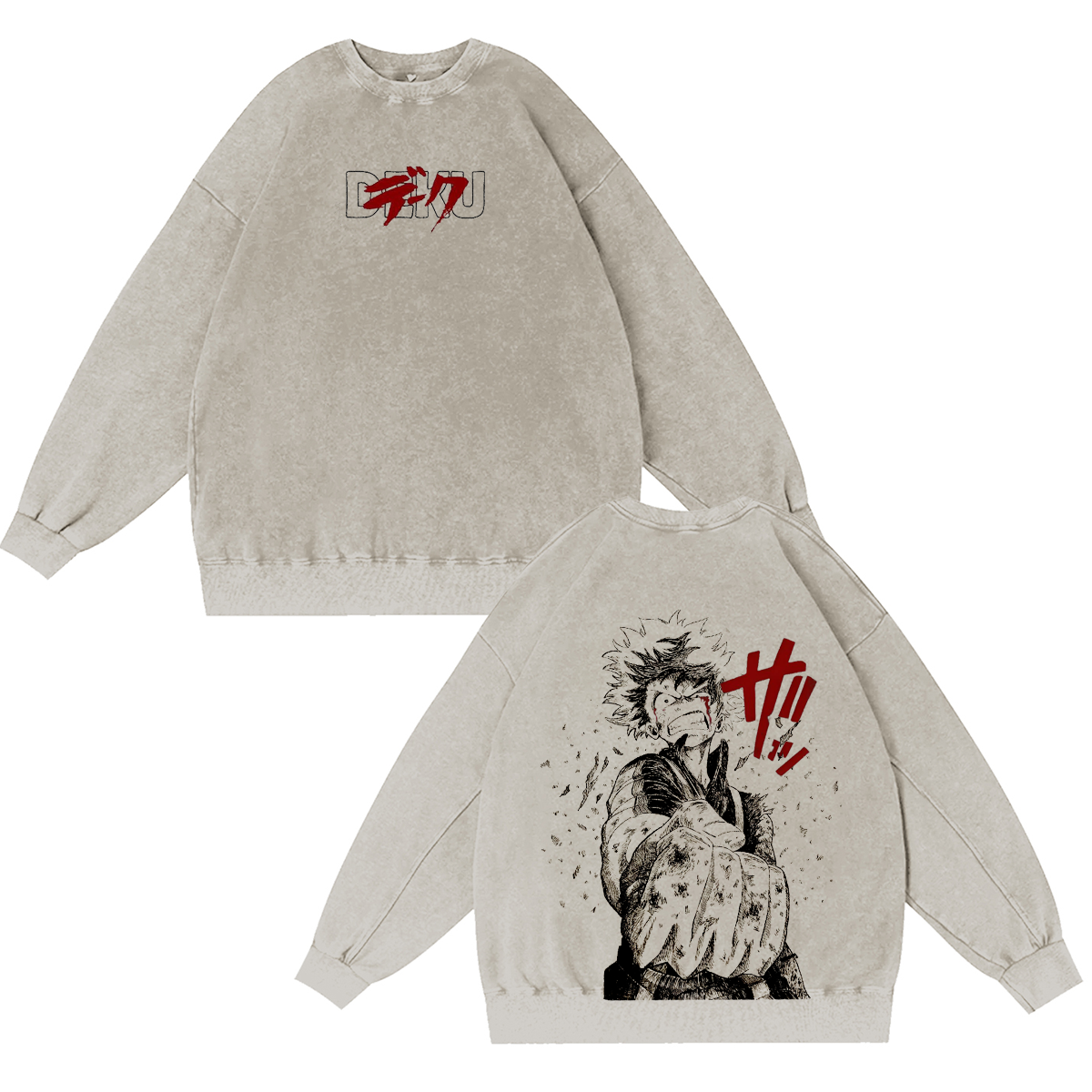 My Hero Academia Vintage Washed T-shirt/Crewneck/Hoodie