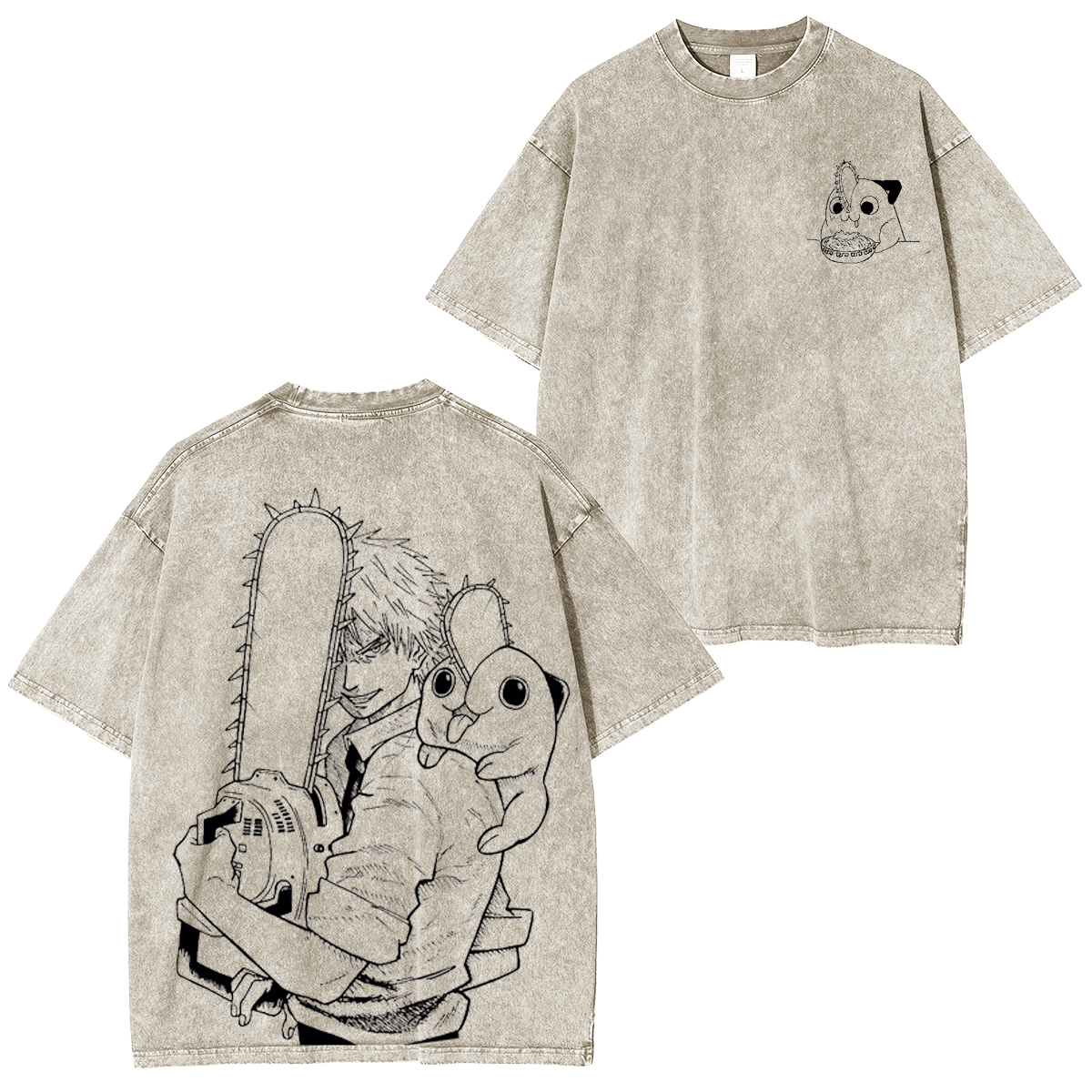 Chainsaw Man Vintage Washed T-shirt/Crewneck/Hoodie