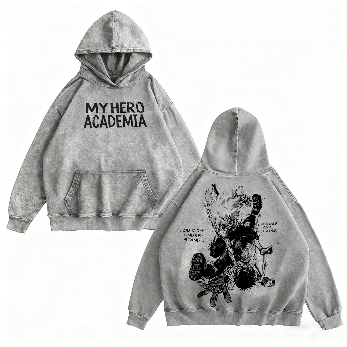 My Hero Academia Vintage Washed T-shirt/Crewneck/Hoodie