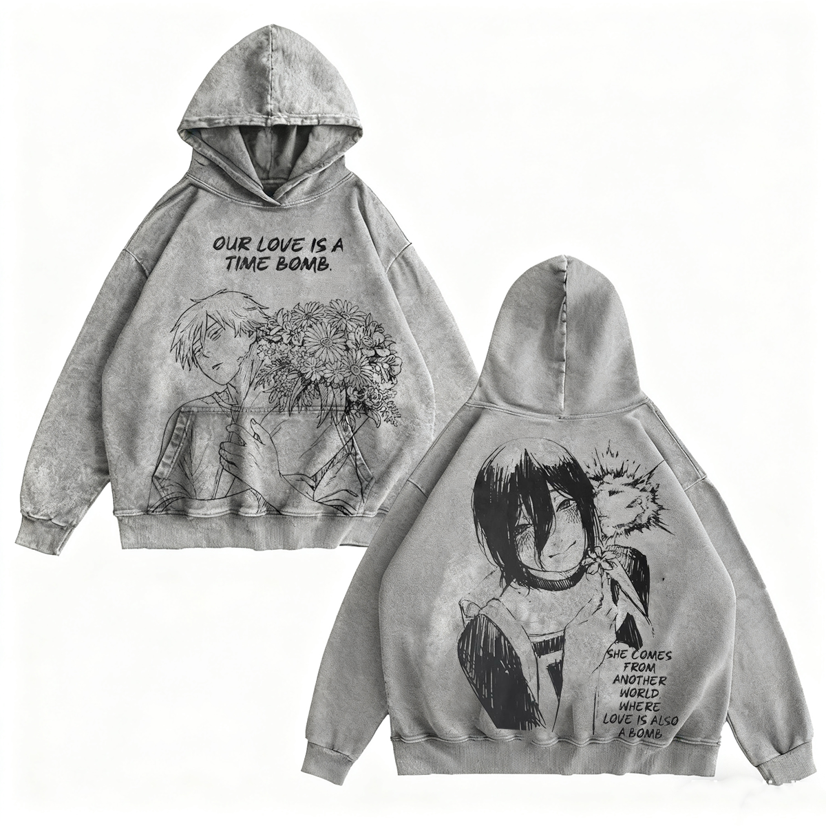 Chainsaw Man Vintage Washed T-shirt/Crewneck/Hoodie