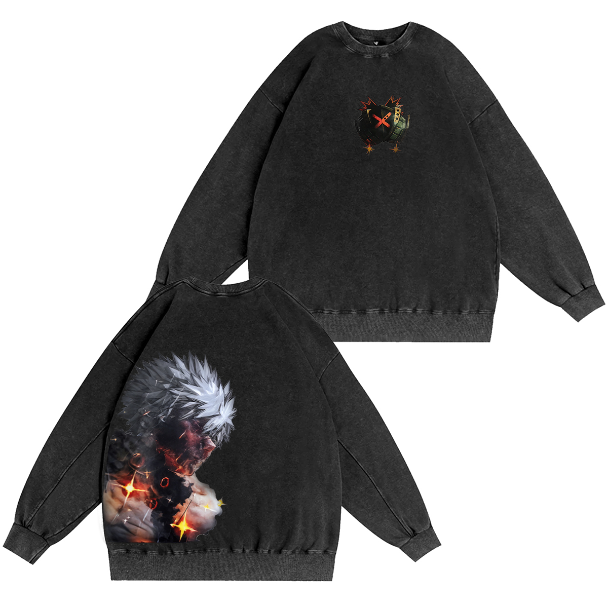 Katsuki Bakugo My Hero Academia Vintage Washed T-shirt/Crewneck/Hoodie