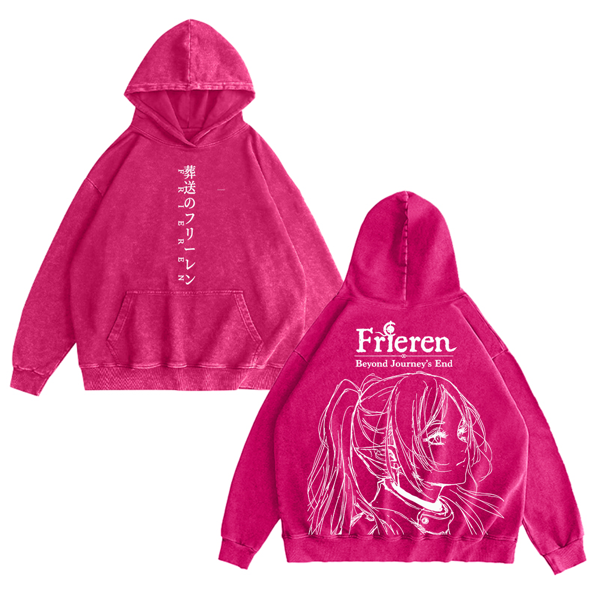 Frieren: Beyond Journey's End Anim Washed T-shirt/Crewneck/Hoodie