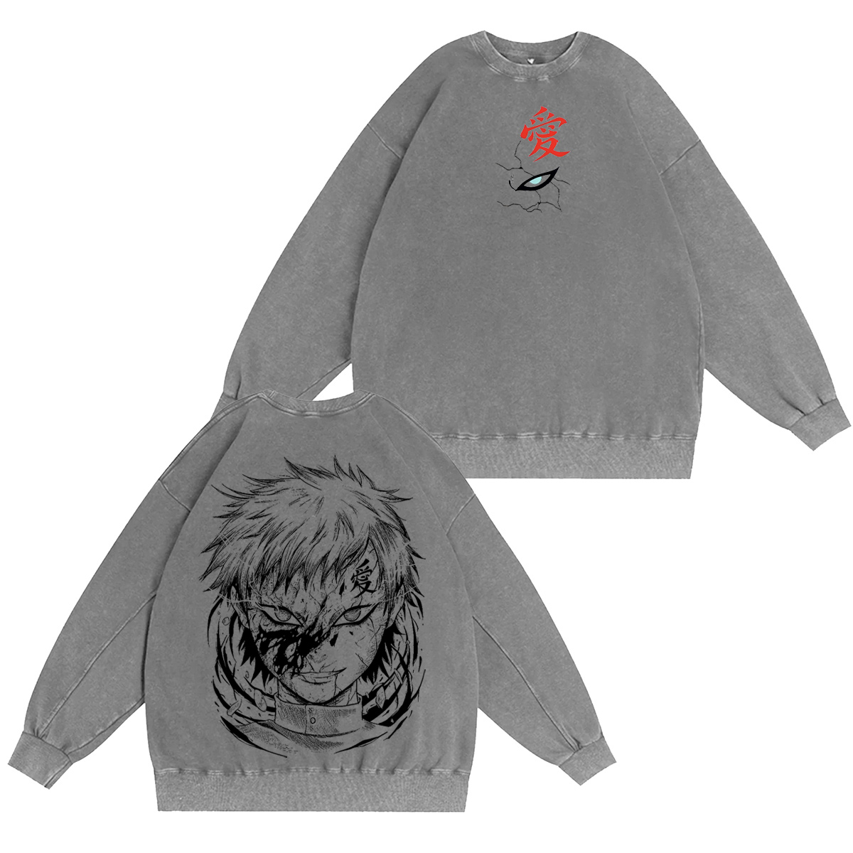 Gaara Naruto Vintage Washed T-shirt/Crewneck/Hoodie