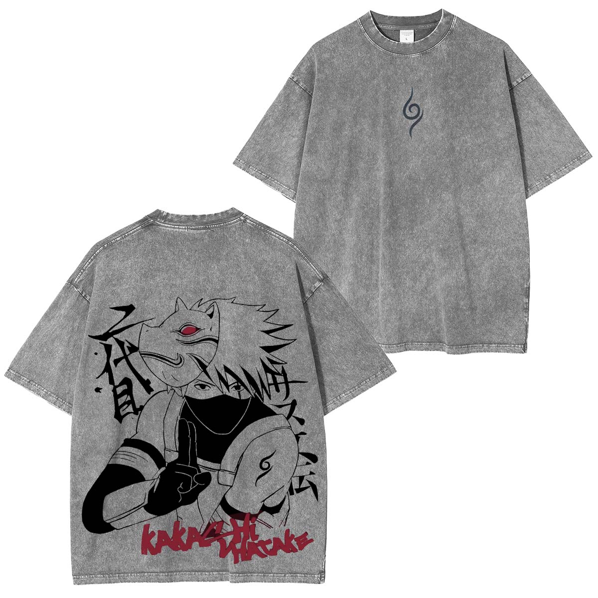 Kakashi Hatake Vintage Washed Oversized T-Shirt