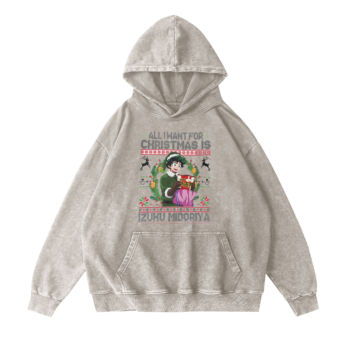 Christmas is Izuku Midoriya Vintage Washed  T-shirt/Crewneck/Hoodie