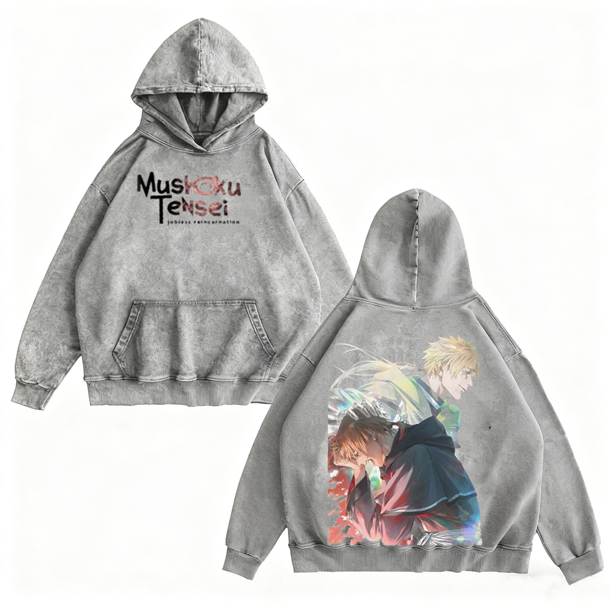 Mushoku Tensei: Jobless Reincarnation Anime Vintage Washed T-shirt/Crewneck/Hoodie